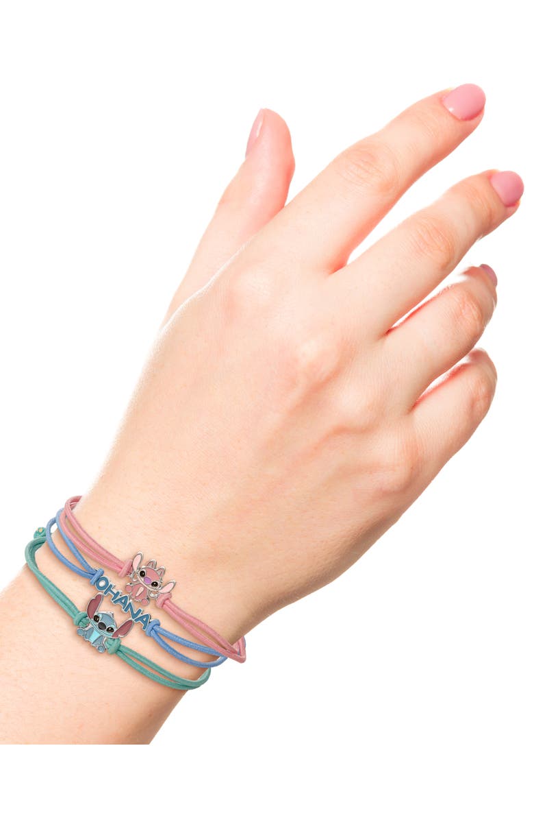 Disney Lilo & Stitch Bracelet, 3-Piece Set, Alternate, color, Turquoise, Pink, Blue