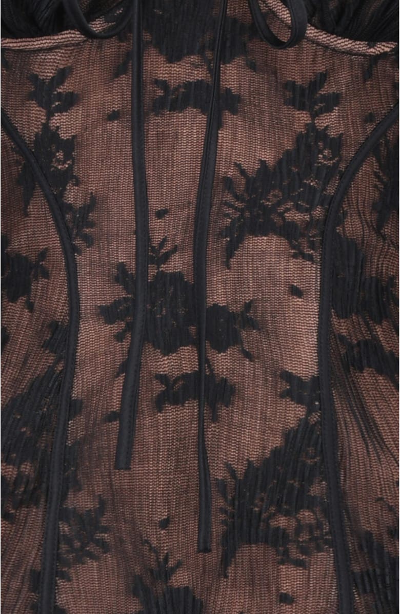 HOUSE OF CB Analissa Long Sleeve Lace Minidress, Alternate, color, Black