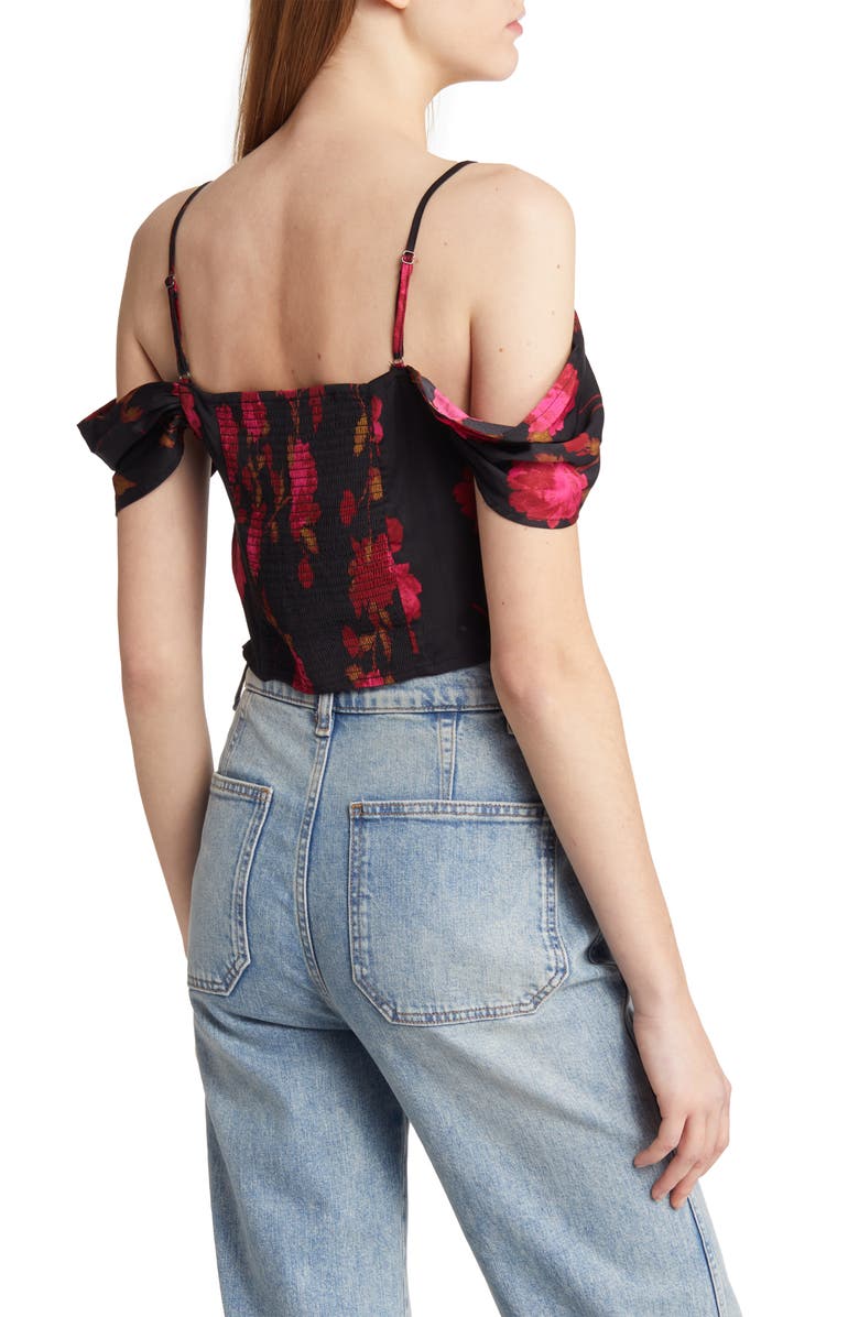 Free People Cassandra Floral Off the Shoulder Blouse, Alternate, color,