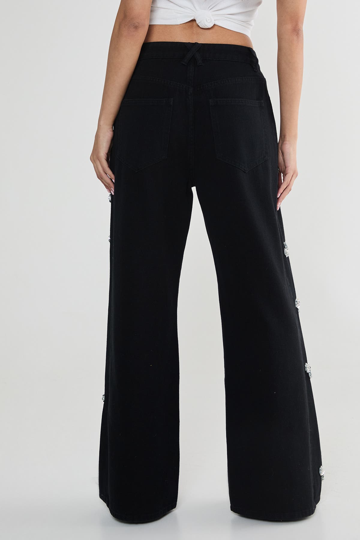 NASTY GAL Limited Embellished Flower Applique Jean (Women) | Nordstrom