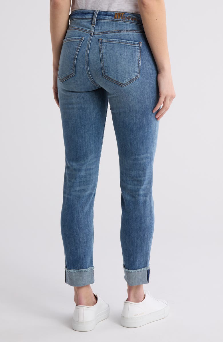 KUT from the Kloth Asher Cuffed Ankle Straight Leg Jeans, Alternate, color, Clove