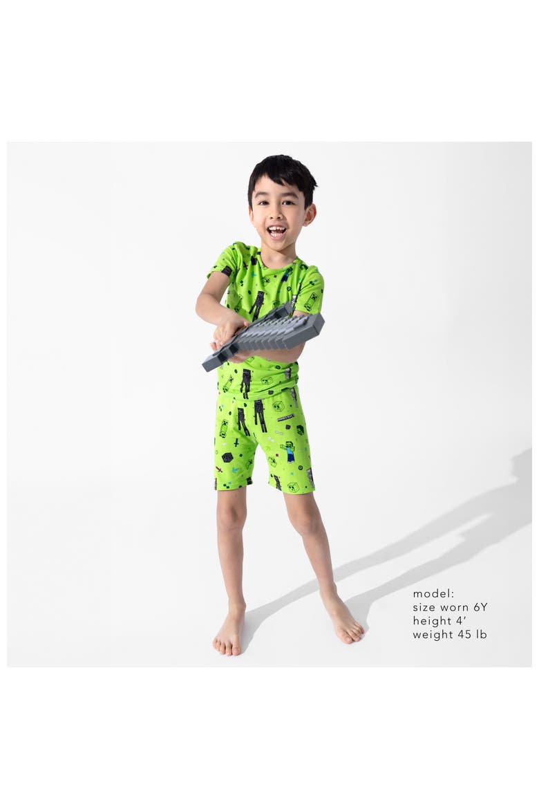 Minecraft Mob Squad Kids 2-Piece Short Sleeve & Shorts Pajama Set, Alternate, color, Minecraft Mob Squad