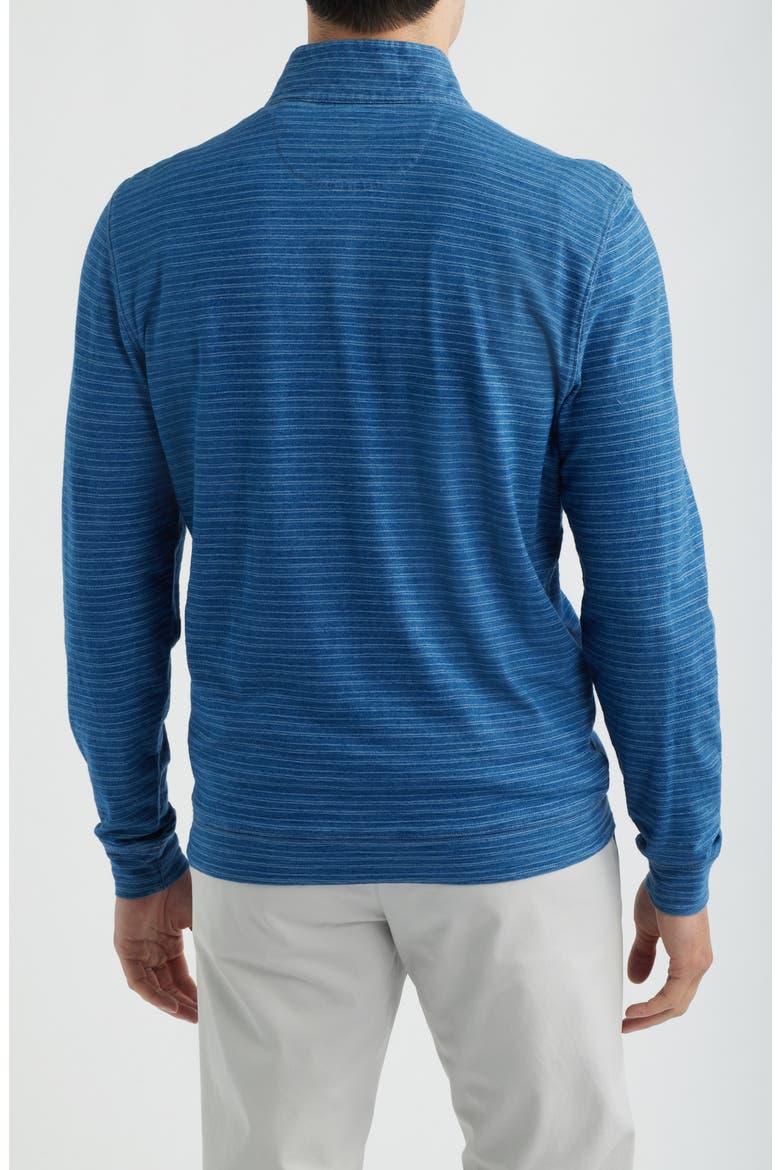 Genova Stripe Jersey Quarter Zip Pullover, Alternate, color, INDIGO