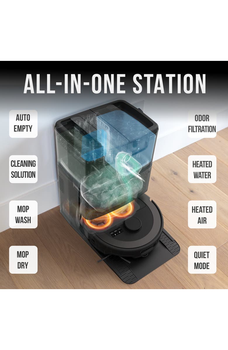 BOBSWEEP Maxim All-in-One Robot Vacuum & Auto-Lift DualSpin Mop, Alternate, color, Titanium