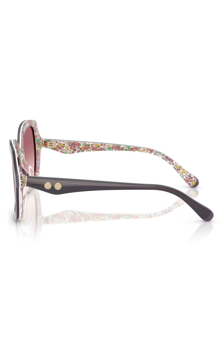 COACH 56mm Gradient Butterfly Sunglasses, Alternate, color, Violet / Floral / Purple Pink
