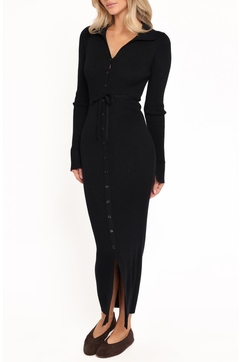 Kadi Maxi Sweater Dress, Alternate, color, BLACK