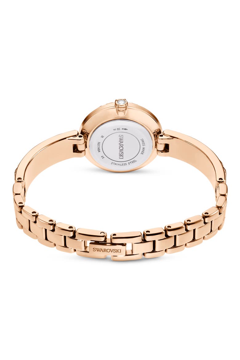 Matrix Bracelet Watch, 25mm, Alternate, color, WHITE/ROSE GOLD
