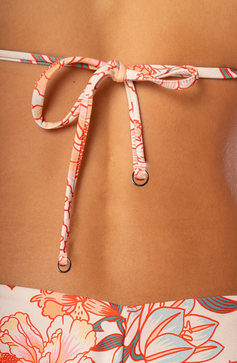 Maaji Japanese Summer Balmy Reversible Bikini Top, Alternate, color, Coral Floral