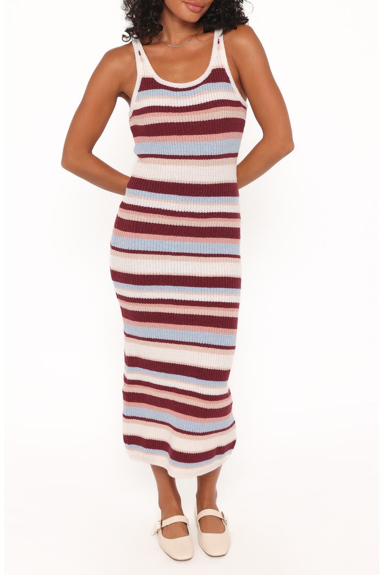Barnes Sleeveless Maxi Sweater Dress, Main, color, MULTI STRIPE