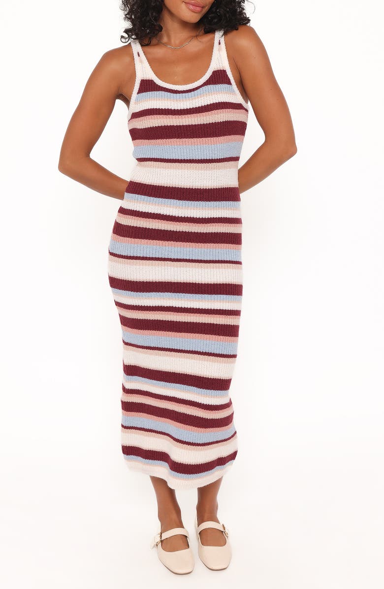 Petal & Pup Barnes Sleeveless Maxi Sweater Dress, Main, color, Multi Stripe
