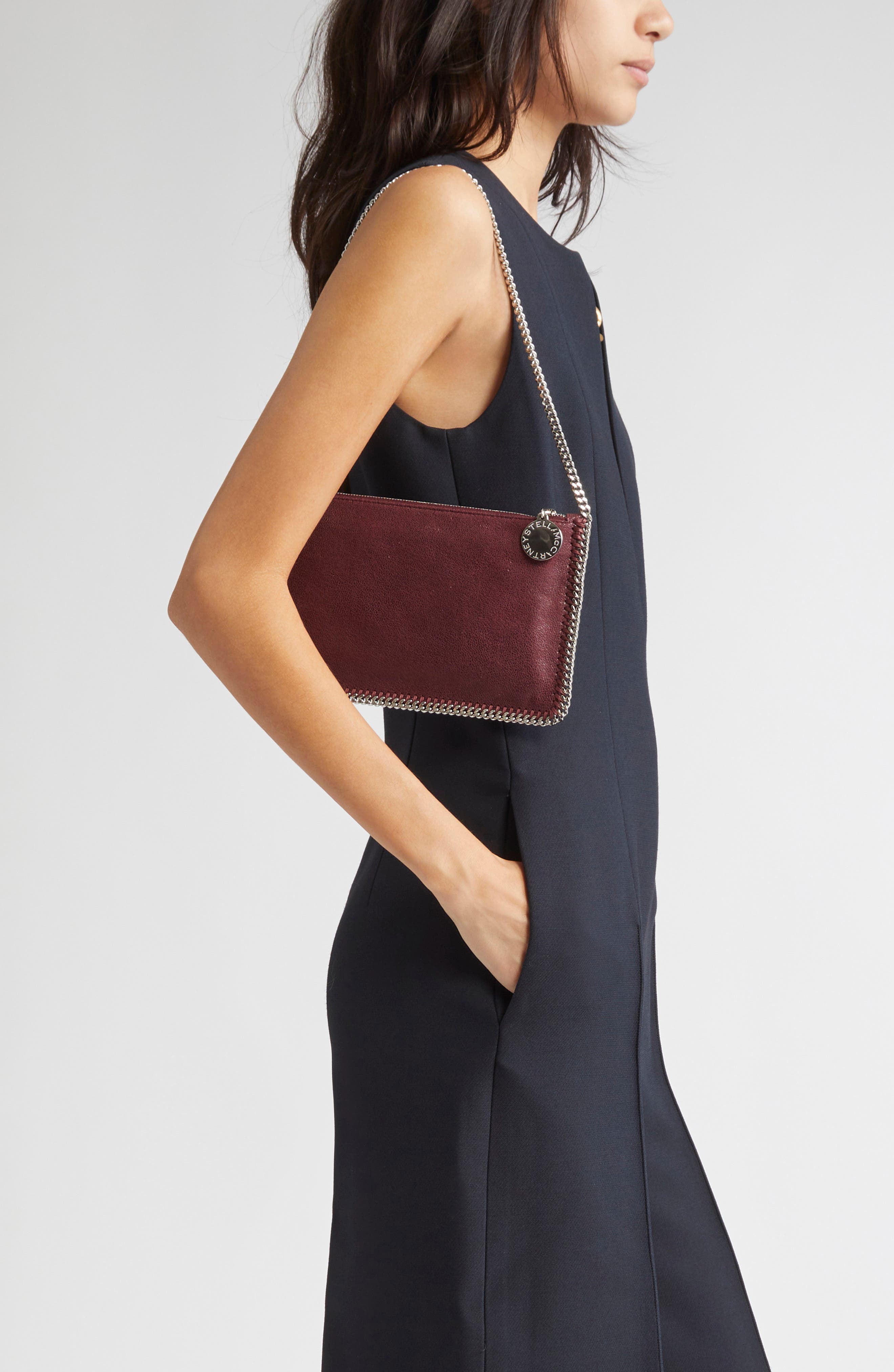 Stella McCartney Falabella Faux Leather Pochette Bag, Alternate, color, 