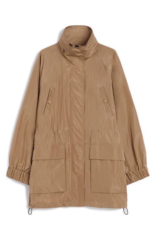 Weekend Max Mara Omens Marron Glace Arley Hooded Shell Coat In Brown