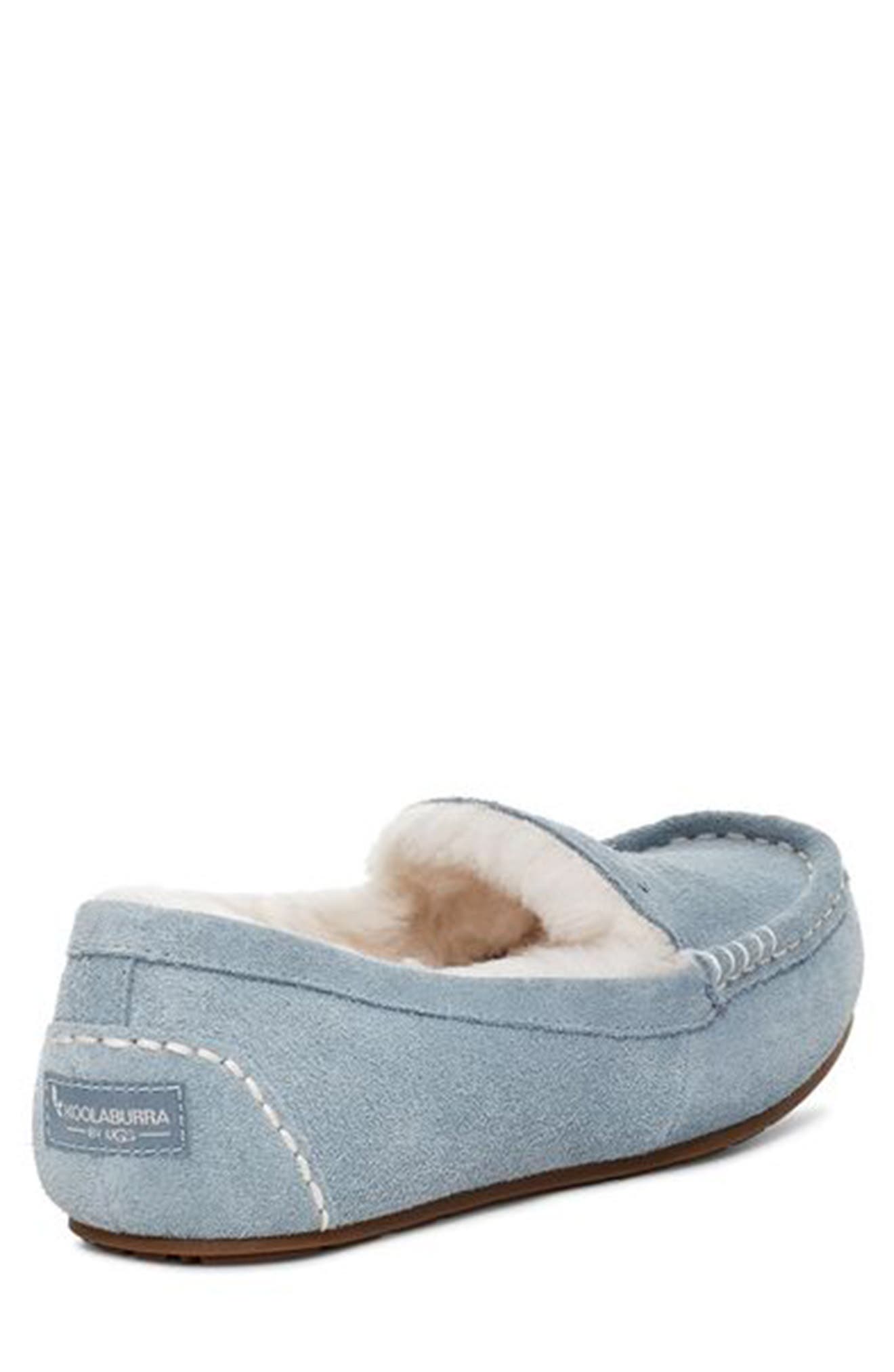 Lezly Faux Shearling Lined Slipper, Alternate, color, BLUE FOG