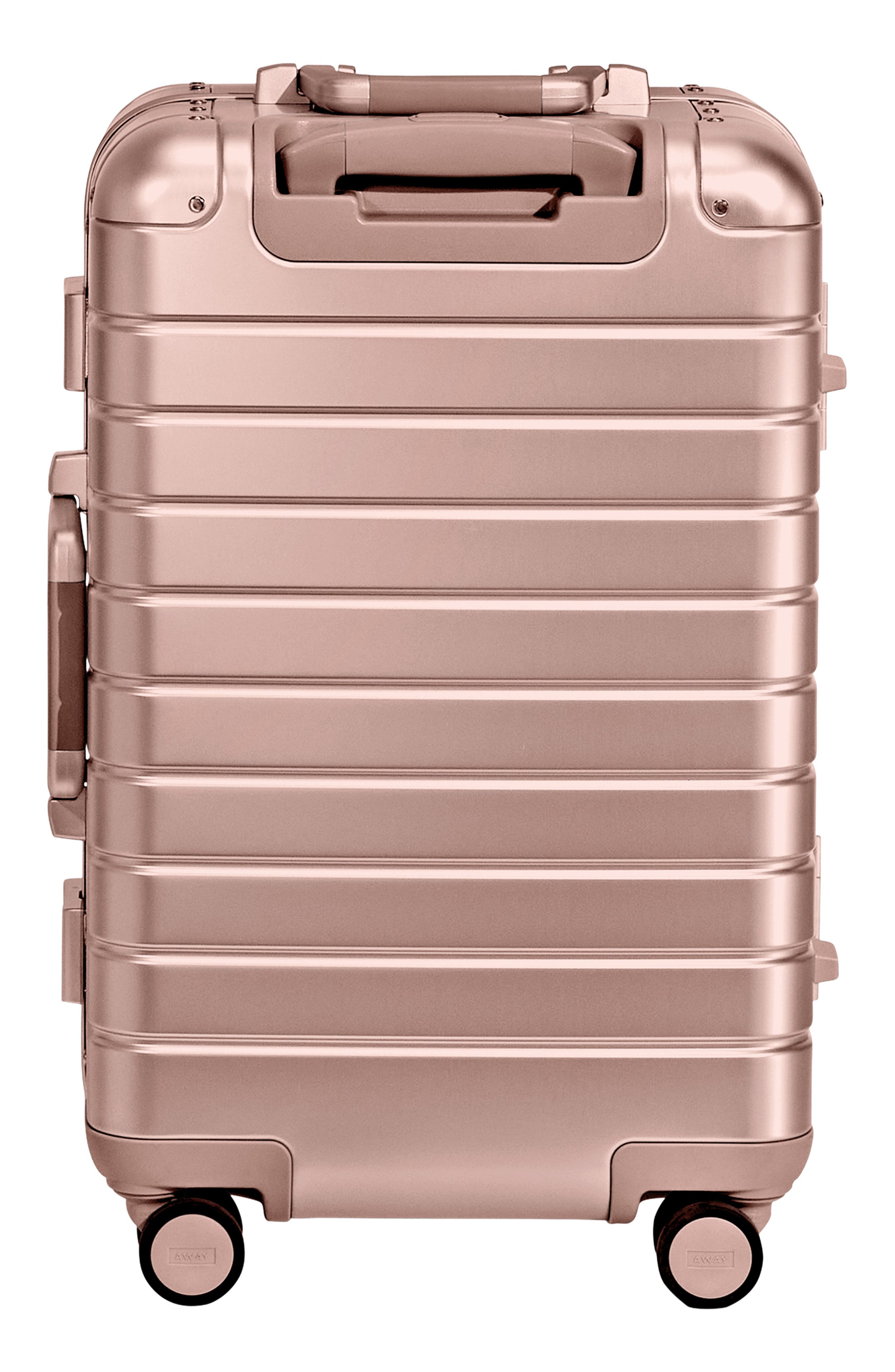 Away The Bigger Carry-On Suitcase: Aluminum Edition, Alternate, color, Rose Gold