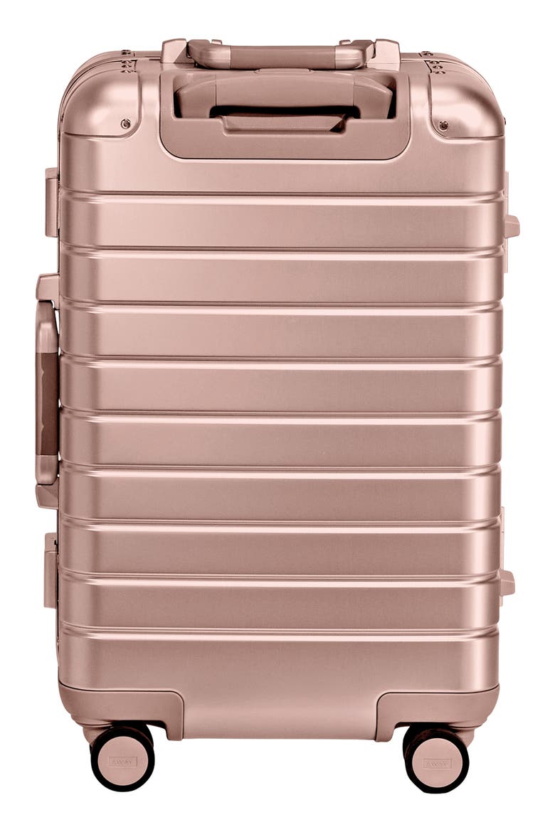 The Bigger Carry-On Suitcase: Aluminum Edition, Alternate, color, ROSE GOLD