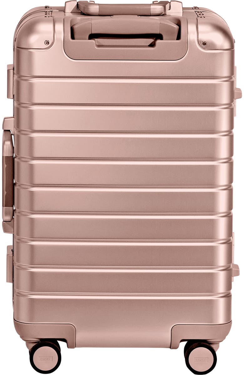 Away The Bigger Carry-On Suitcase: Aluminum Edition, Alternate, color, Rose Gold