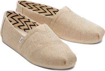 Burlap Toms Beige Canvas Toms Women Classic Natural Burlap (beige)