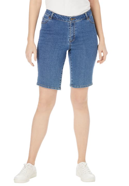 Jessica London True Fit Stretch Denim Bermuda Short
