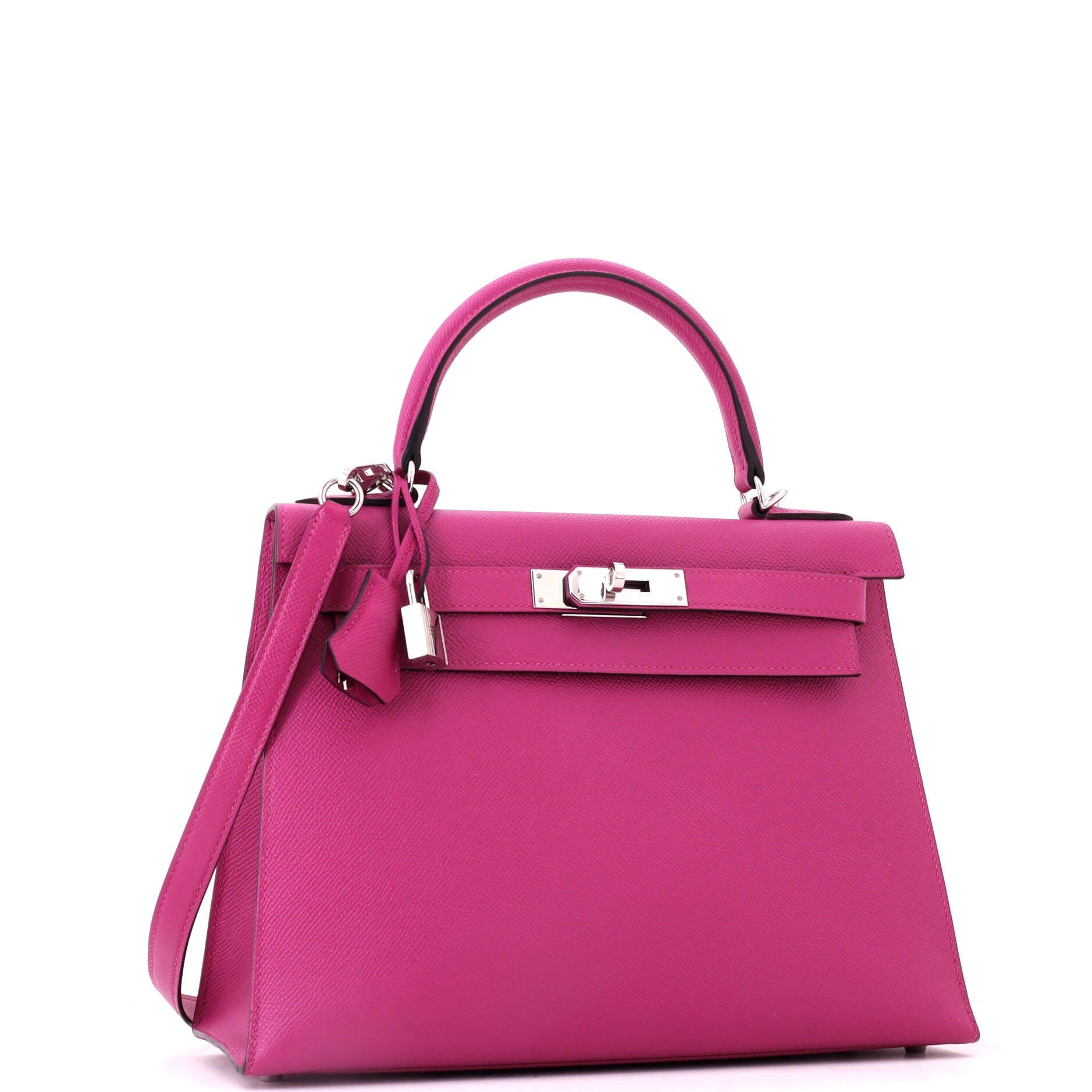 Kelly Handbag Pink Epsom with Palladium Hardware 28, Alternate, color, Pink