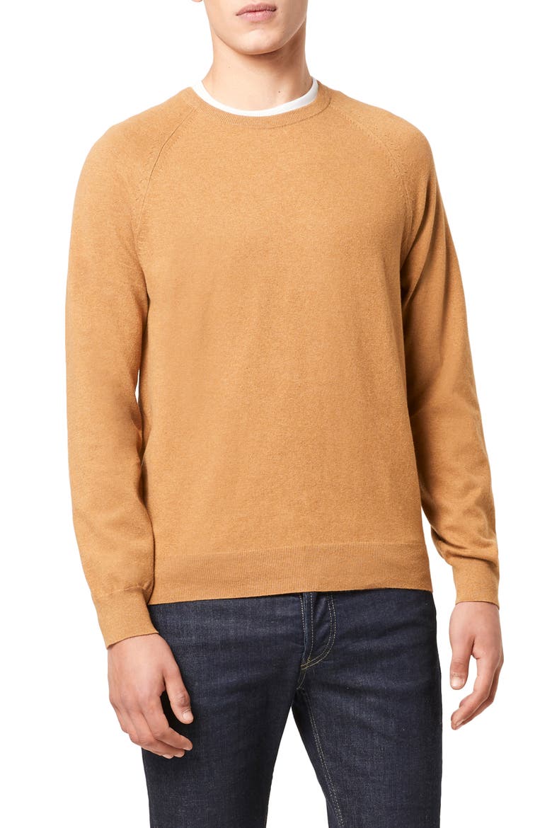 Regular Fit Crewneck Sweater, Main, color, CAMEL MELANGE