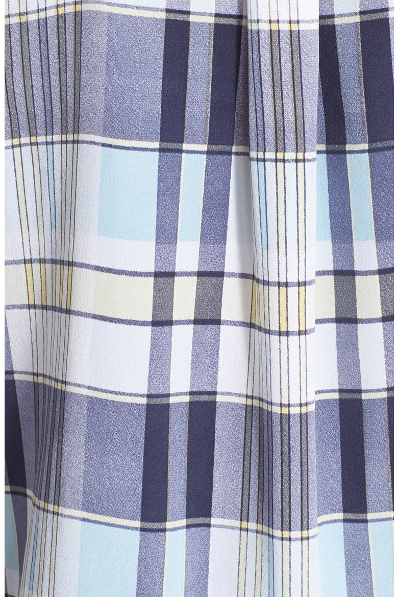 'Slim Signature' Plaid Short Sleeve Shirt, Alternate, color, DUSTY BLUE