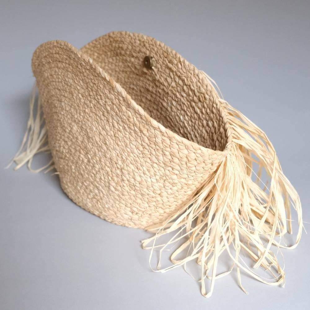 indego africa Shag Bag, Alternate, color, Natural Raffia Fibers