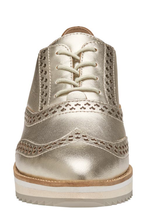 Johnston & Murphy Ulyssa Wingtip Platform Oxford In Neutral