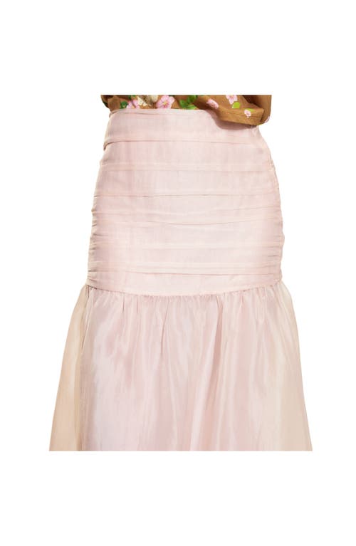 Cynthia Rowley Serafina Silk Skirt In Neutral