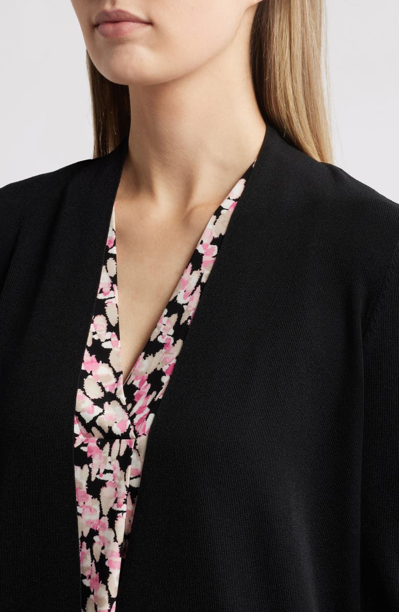 Anne Klein Nappa Open Front Cardigan, Alternate, color, 