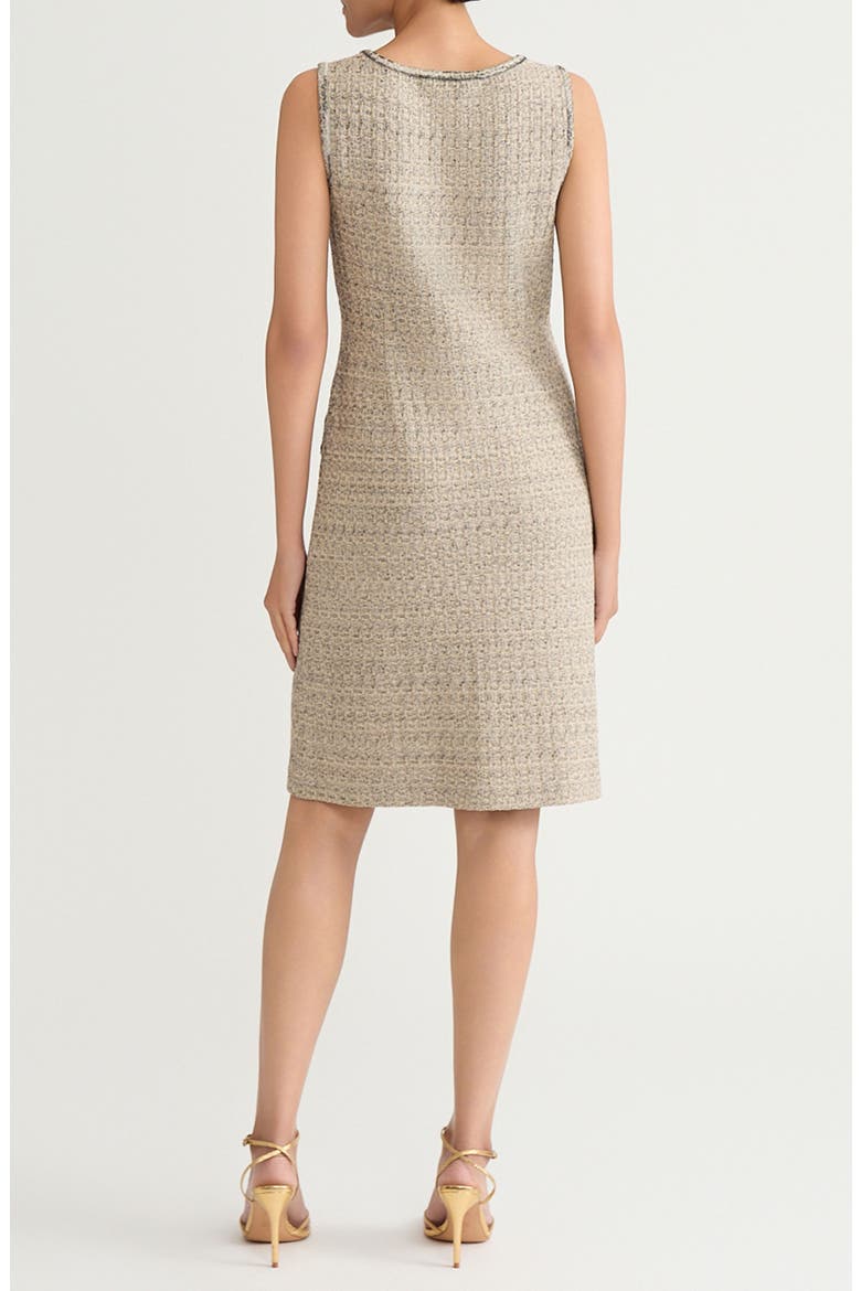 x Tanya Foster Shimmer Tweed A-Line Dress, Alternate, color, GOLD/ BLACK