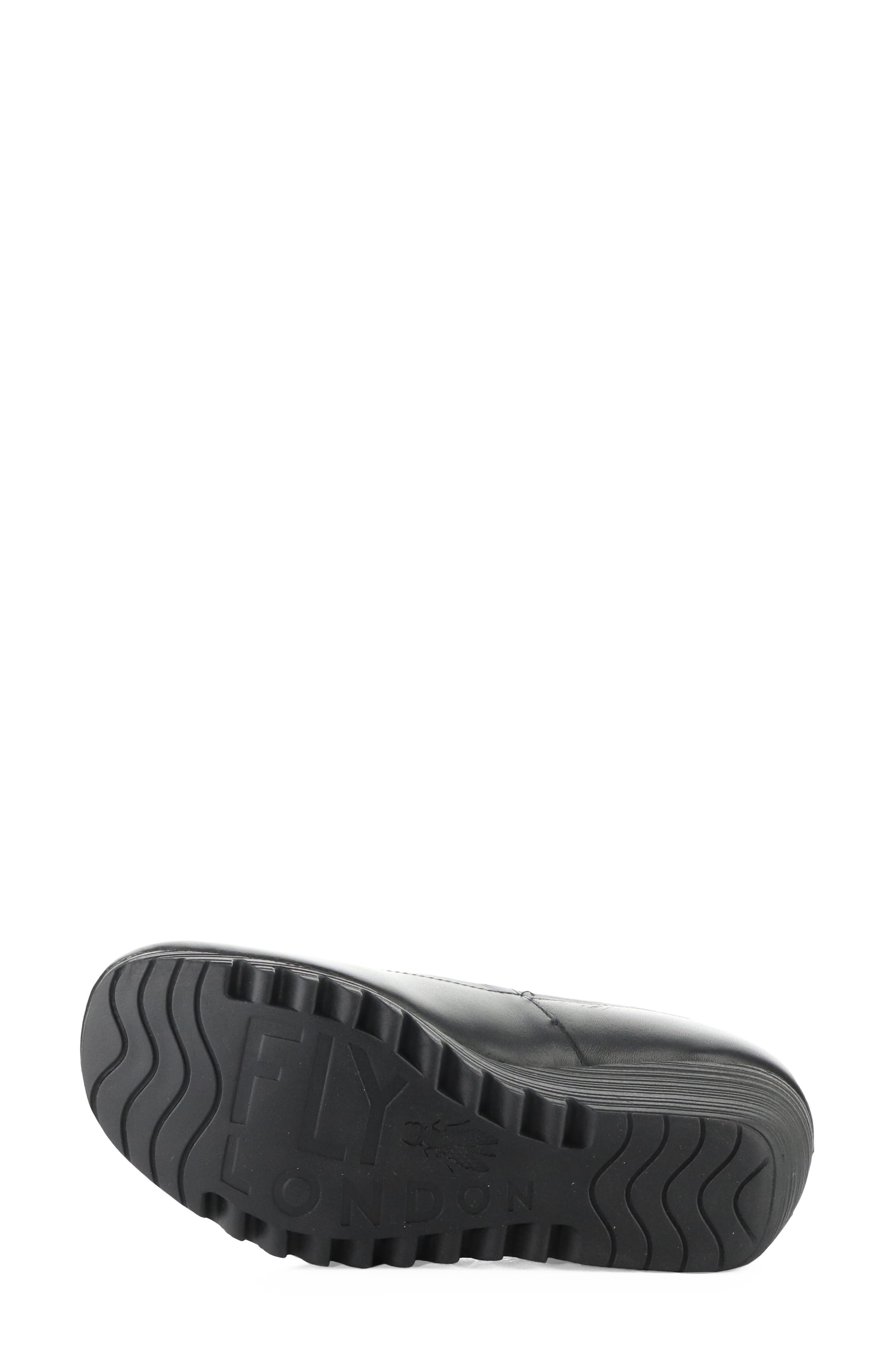 Opan Leather Wedge Pump, Alternate, color, BLACK