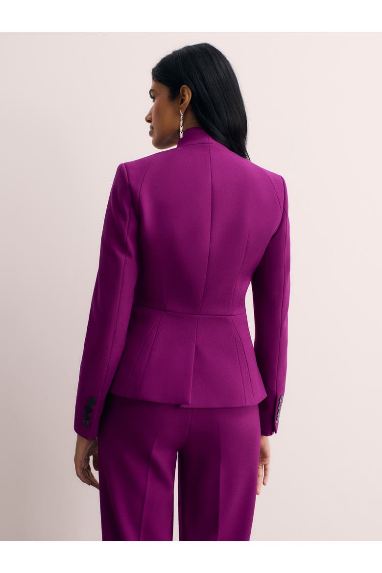 Arno Sculpt Stretch Crepe Blazer, Alternate, color, Purple