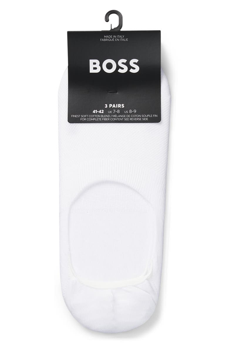 3-Pack Logo No-Show Socks, Alternate, color, WHT