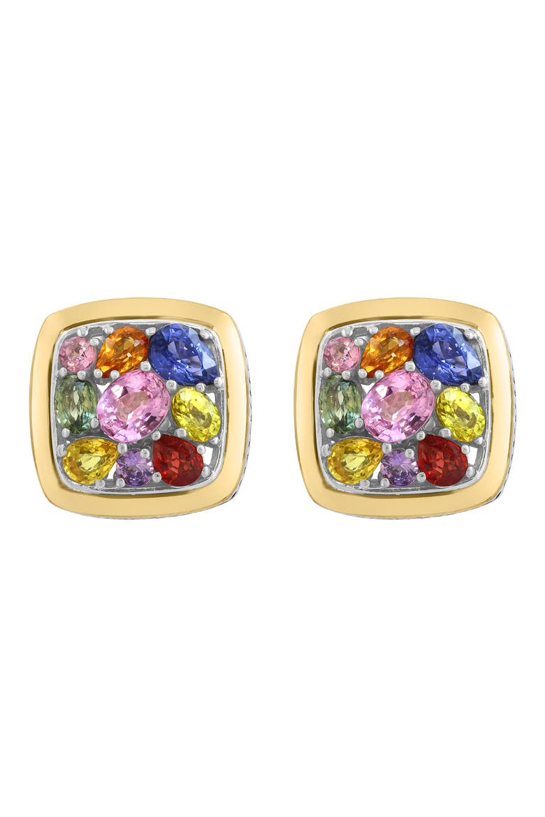 Mixed Sapphire Cluster Ring, Main, color, GOLD MULTI