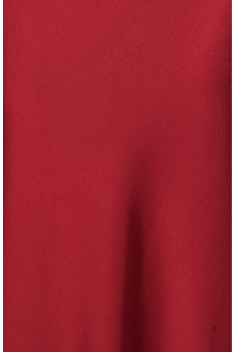 Jeannie Imitation Pearl Detail Satin Maxi Dress, Alternate, color, DARK RED