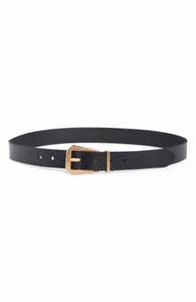 AllSaints Western Hexagonal Buckle Leather Belt