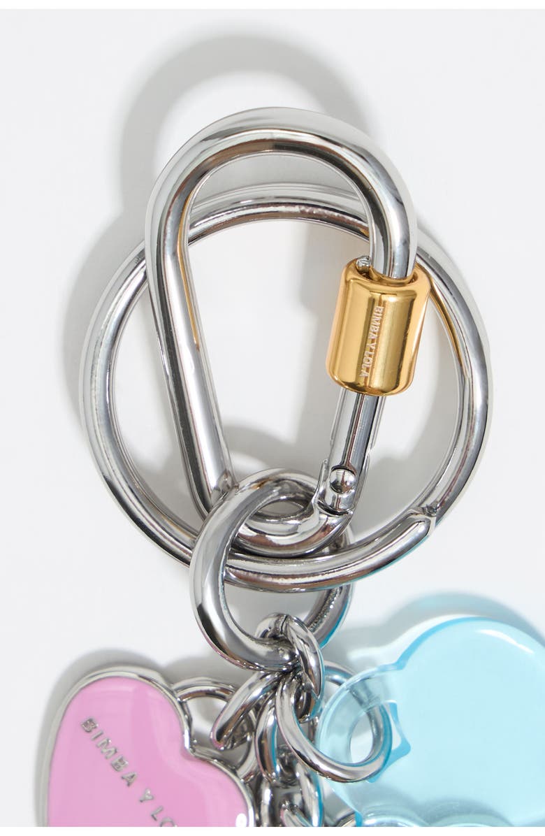 Bimba y Lola Hearts key ring, Alternate, color, Pink