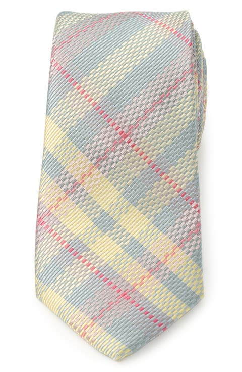 Pastel Plaid Silk Tie