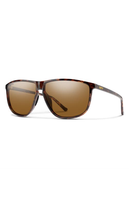 Smith Mono Lake 63m Oversize Chromapop™ Polarized Round Sunglasses In Tortoise/brown