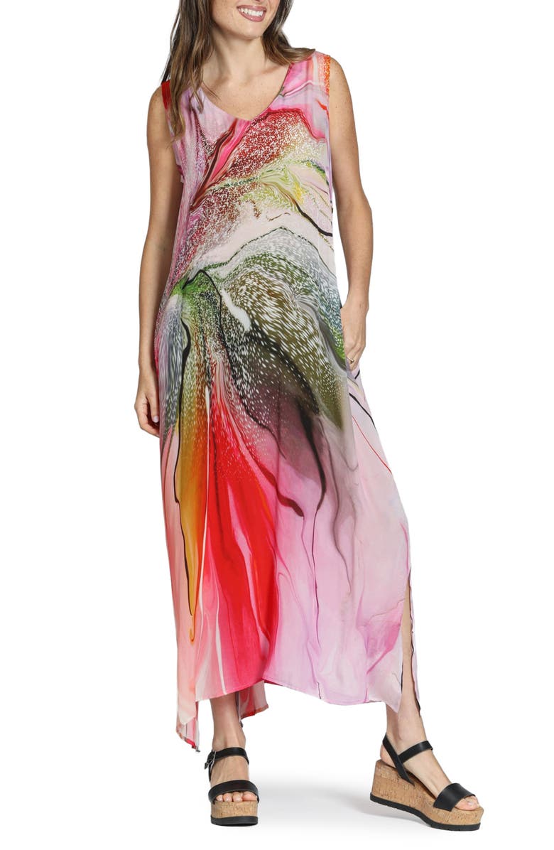 APNY Sleeveless Maxi Dress, Main, color, Pink Multi