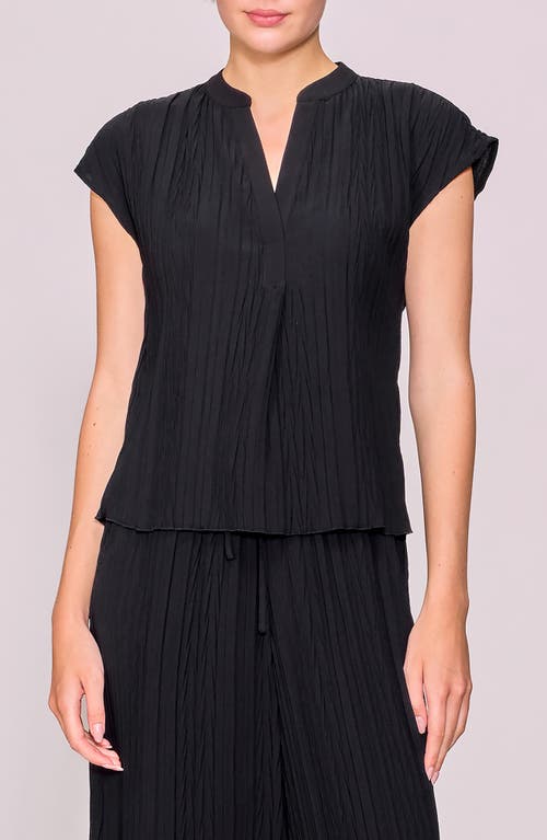 Melloday Twist Pleat Top In Black