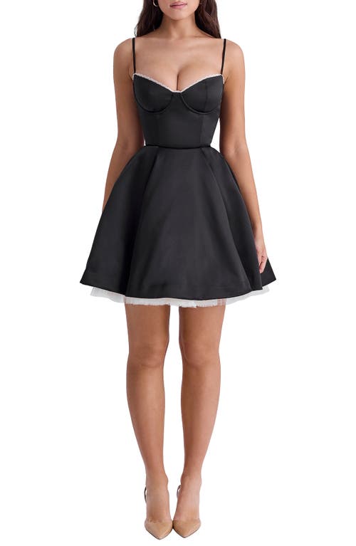 House Of Cb Minimoiselle Fit & Flare Minidress In Black