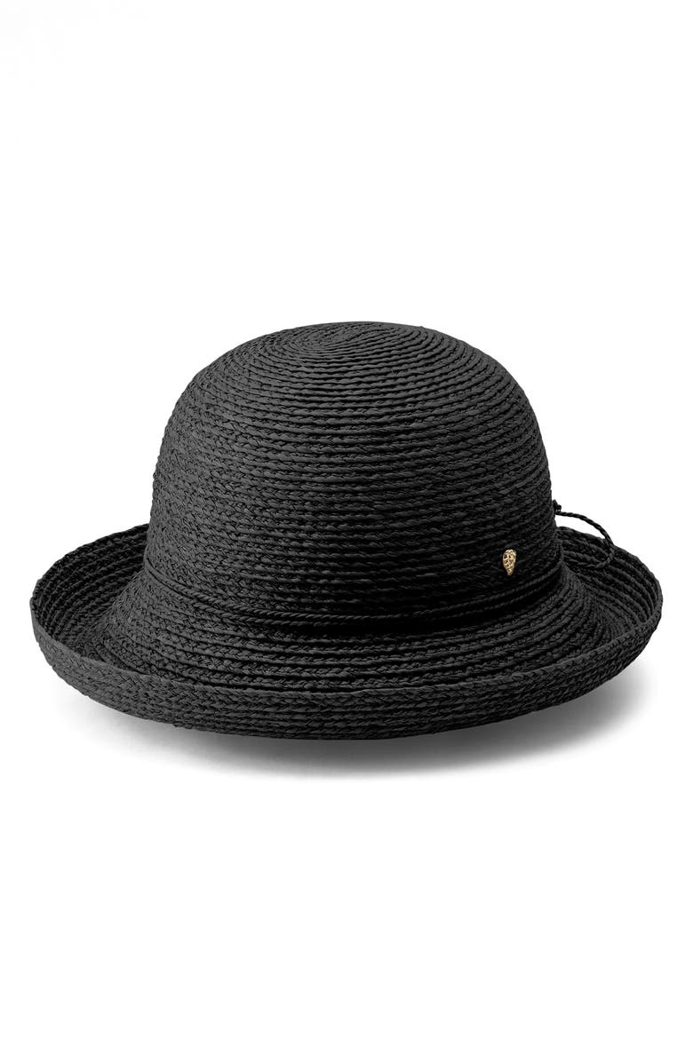 Helen Kaminski Prima 8 Straw Sun Hat, Main, color, Charcoal