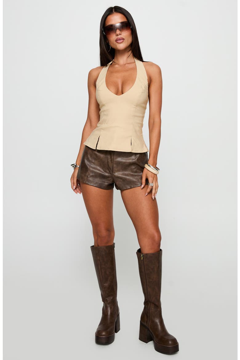 Childers Halter Top, Alternate, color, BEIGE
