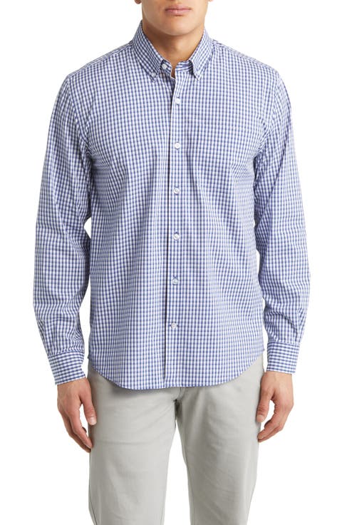 Cotton Blend Gingham Shirt
