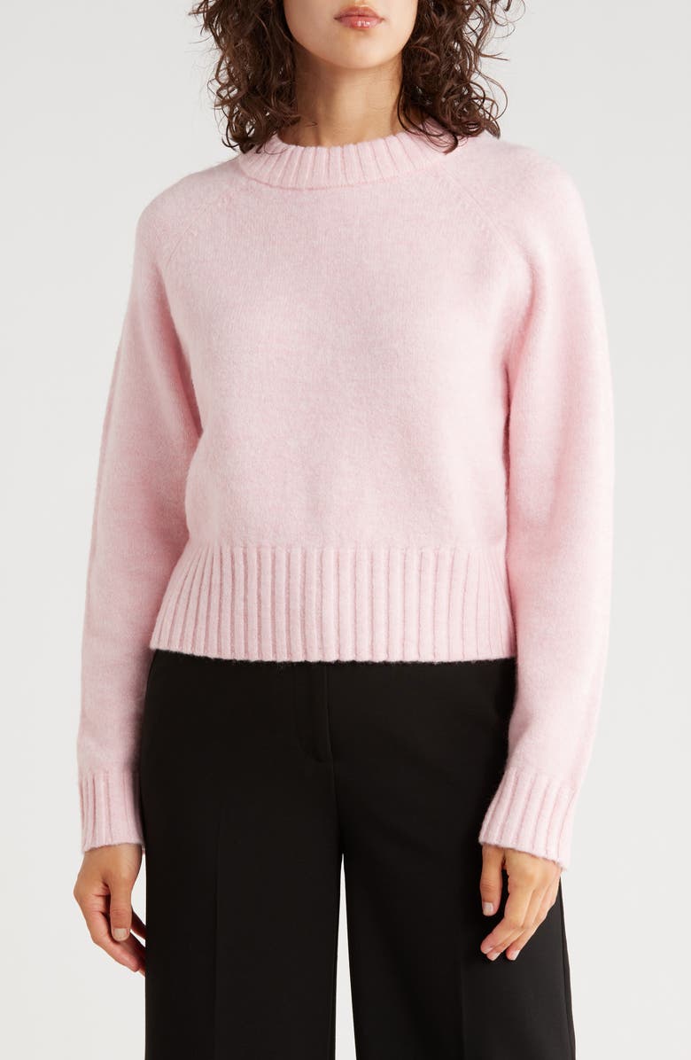 French Connection Crewneck Crop Sweater, Main, color, Pink