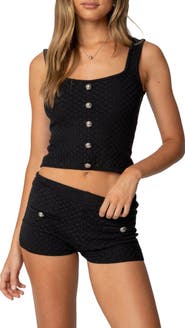 EDIKTED Amalie Crop Knit Tank