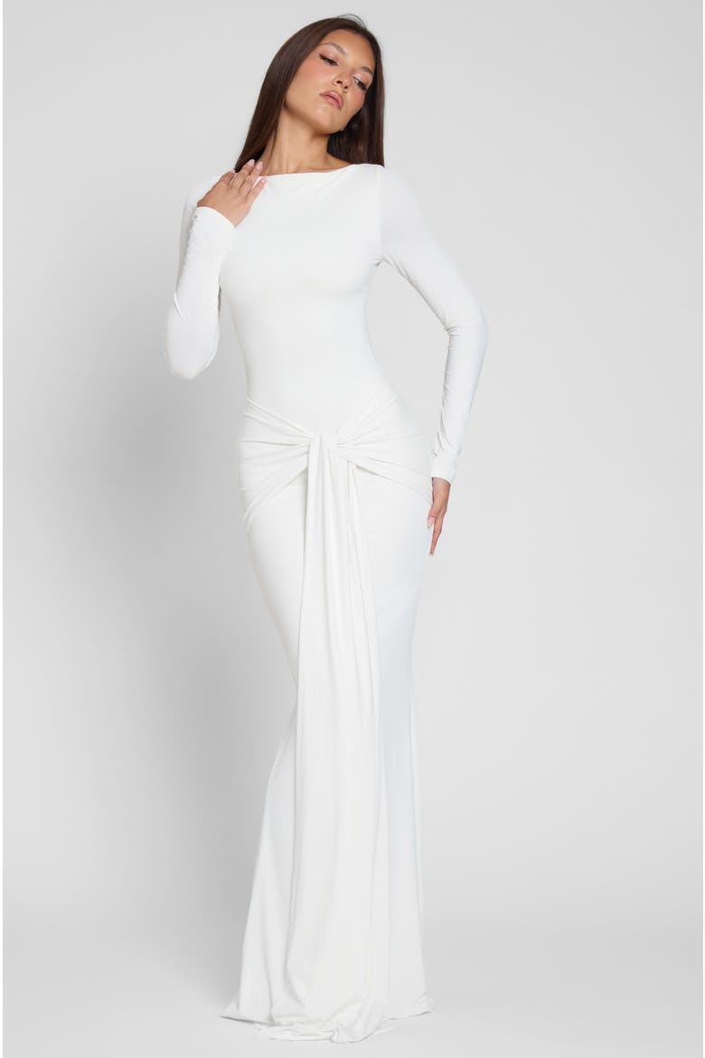 Oasis Knot Maxi Dress, Alternate, color, White