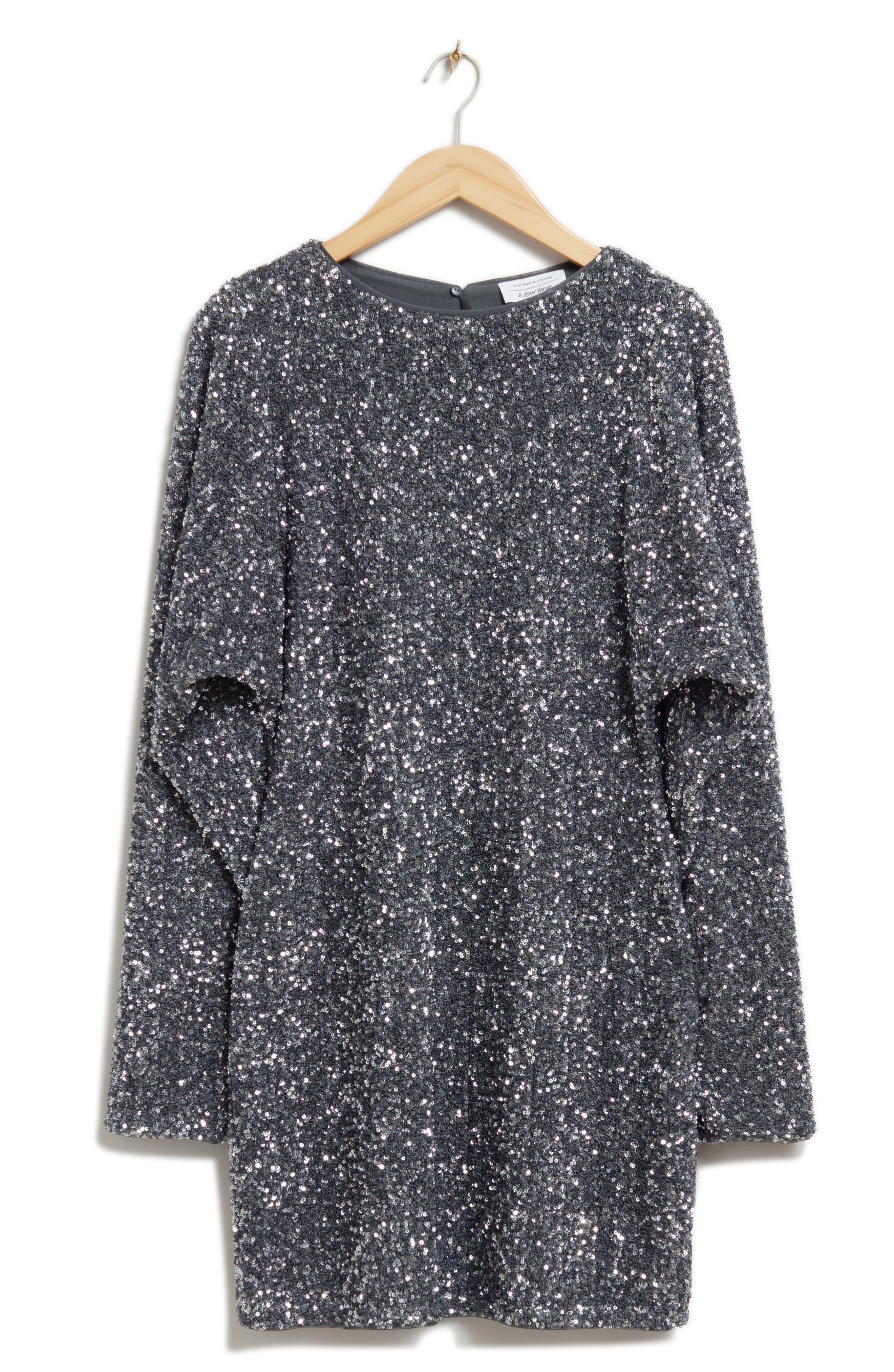 & Other Stories Long Sleeve Sequin Dress