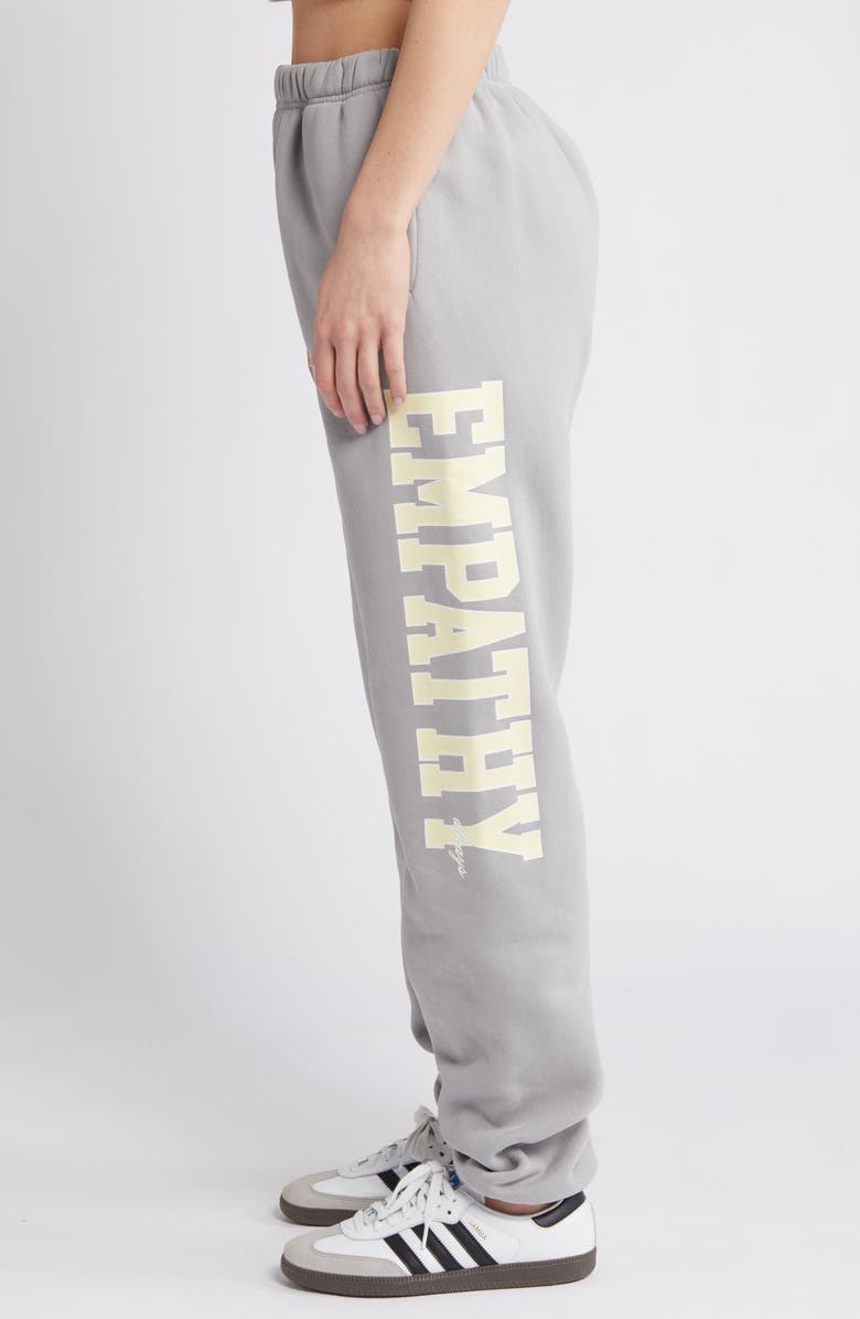 THE MAYFAIR GROUP Ways to Show Empathy Fleece Joggers, Alternate, color, Slate Grey/ Yellow